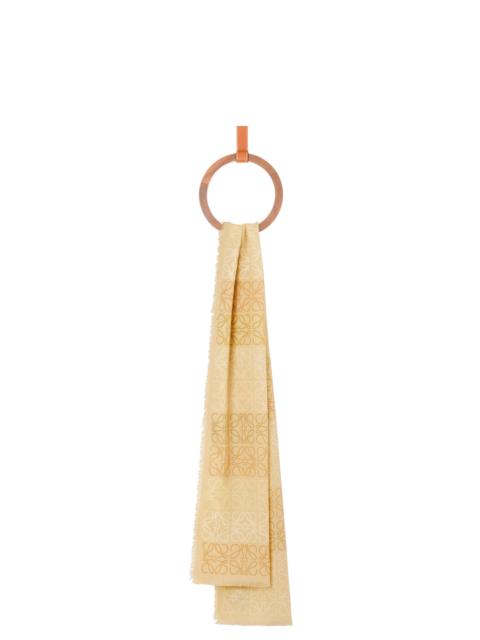 Anagram lines scarf in wool and cashmere