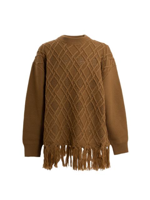 Children of the Discordance GRATE TEX MESH KNIT PULLOVER / BRW