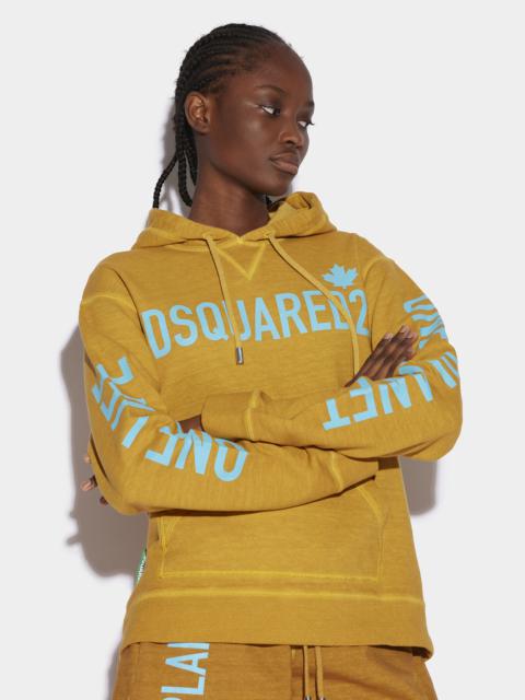 DSQUARED2 ONE LIFE ORGANIC COTTON COOL FIT HOODED SWEATSHIRT
