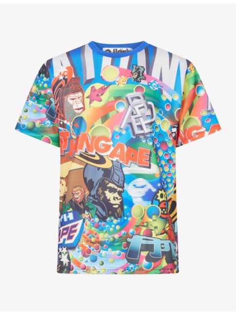 A BATHING APE® Overall Graphic-Print Woven T-Shirt