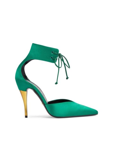 GUCCI lace-up satin pumps
