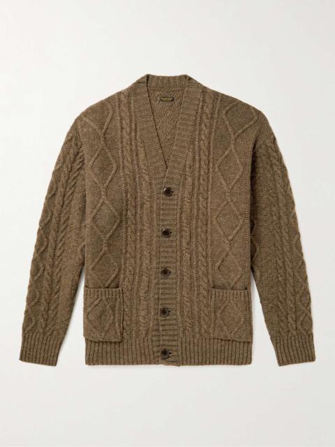 Kapital Intarsia Cable-Knit Wool-Blend Cardigan
