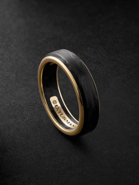 DAVID YURMAN Streamline® 18-Karat Gold and Forged Carbon Ring