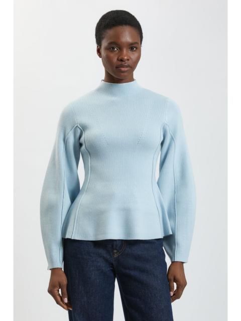 KAREN MILLEN Knit Wool Look Rounded Sleeve High Neck Jumper