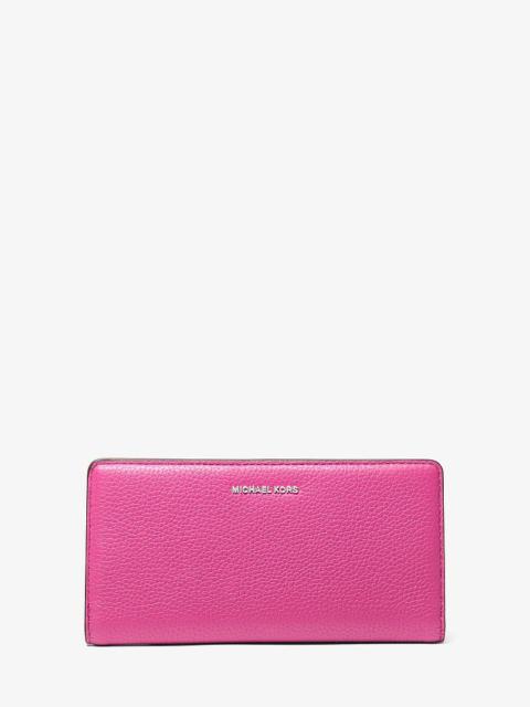 MICHAEL KORS Bryant Large Pebbled Leather Snap-Front Wallet