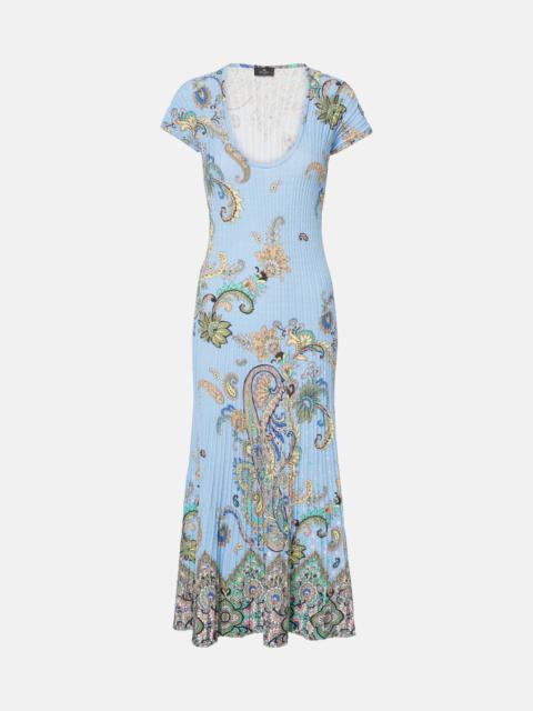Etro Printed cotton-blend midi dress
