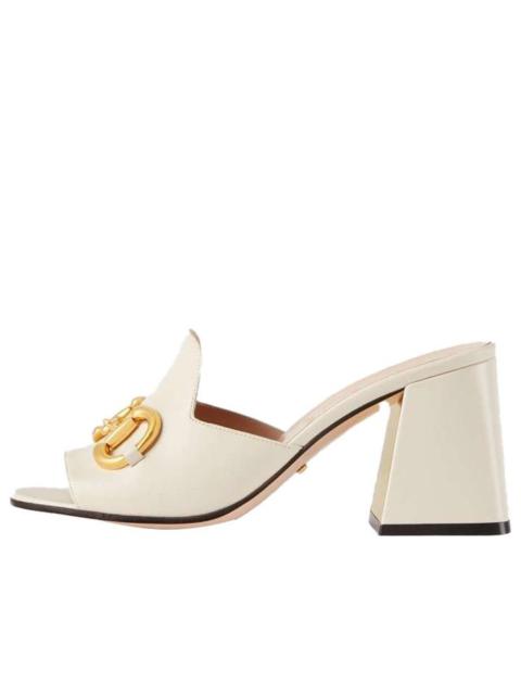 (WMNS) Gucci Slide Sandal With Horsebit 'White Leather' 655412-BKO00-9022