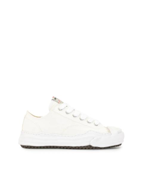 WHITE COTTON SNEAKER WITH WAVY SOLE