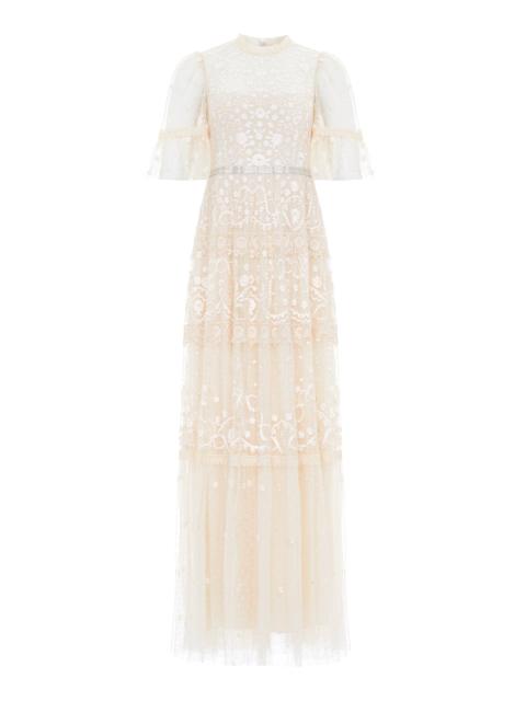 Needle & Thread Midsummer Lace Round Neck Gown