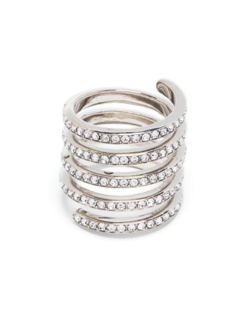 Amina Muaddi crystal-embellished ring