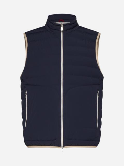 Quilted nylon down vest
