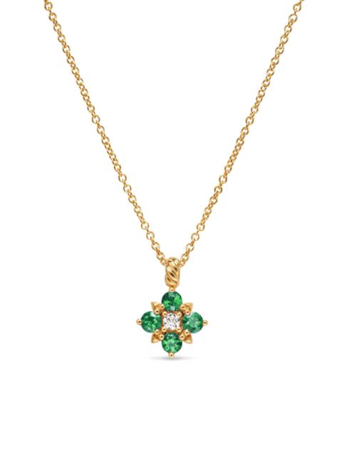DAVID YURMAN Women's Petite Modern Renaissance Pendant Necklace in 18K Yellow Gold - Emerald