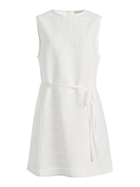 ASCENO The Sintra Linen-Cotton Mini Dress