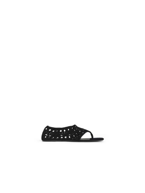Alaïa VIENNE THONG SANDALS IN VELVET CALFSKIN