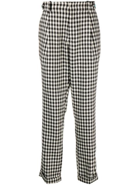 Roberto Cavalli gingham-pattern tailored trousers
