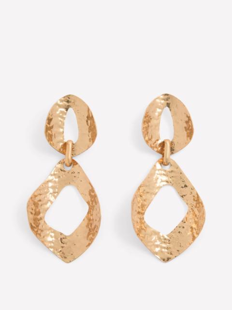BODEN Hammered Double Earrings-Gold Colour
