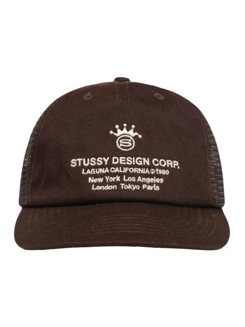 Stüssy Stussy Low Profile Design Corp Trucker Snapback Brown