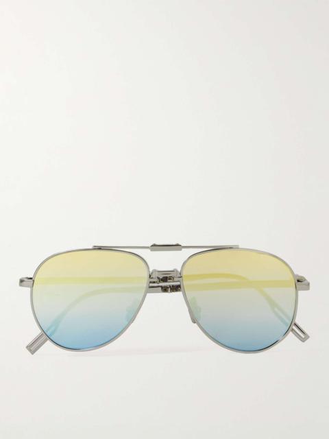 Dior90 A1U Aviator-Style Silver-Tone Sunglasses