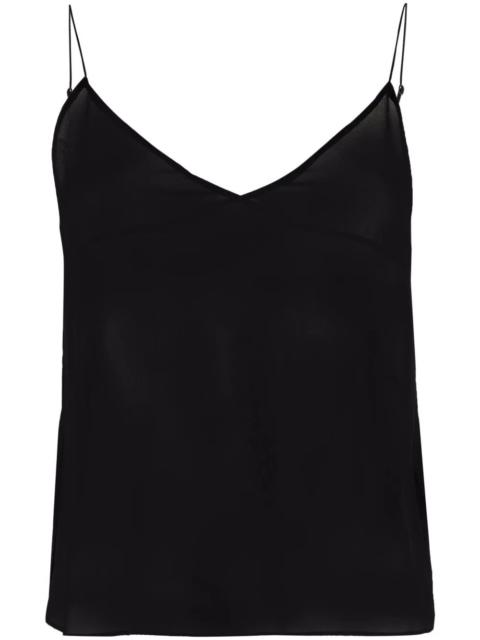 SAINT LAURENT sheer-panel vest top