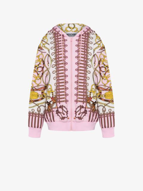 Moschino MILITARY TEDDY SCARF COTTON HOODIE