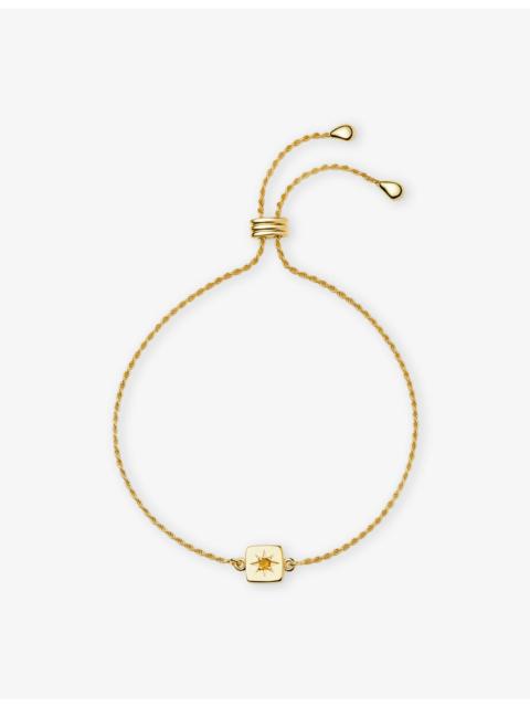 MISSOMA Birthstone 18ct Yellow Gold Vermeil and Citrine Slider Bracelet