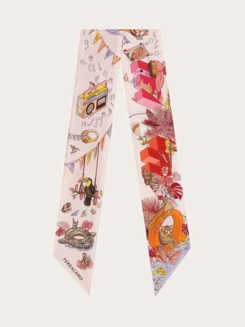FERRAGAMO Jungle Party print silk mini bandeau