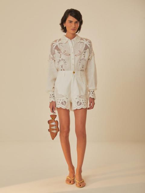 FARM RIO Richelieu Embroidered Shorts