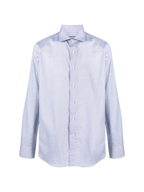 mÃ©lange-effect cotton shirt