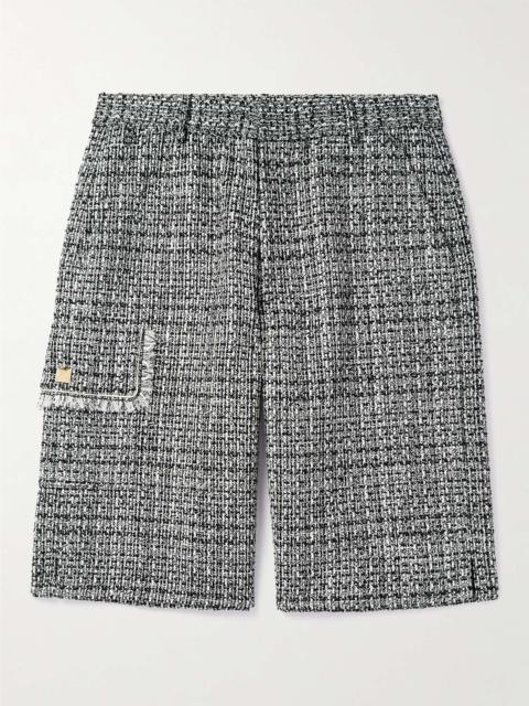 Straight-Leg Cotton-Blend Bouclé-Tweed Bermuda Shorts