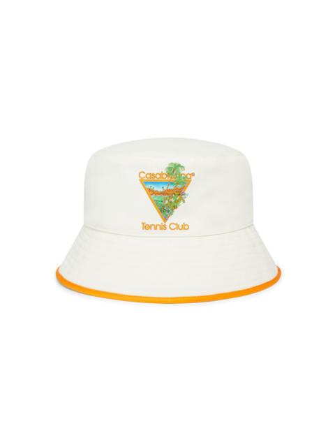CASABLANCA Tennis Club Icon Orange Bucket Hat