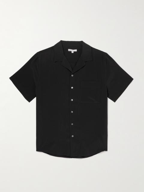 onia Vacation Camp-Collar Silk-Crepe Shirt