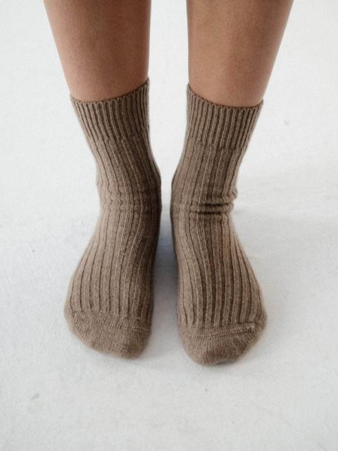 BASERANGE Rib Overankle Socks - Recycled Cashmere Rib