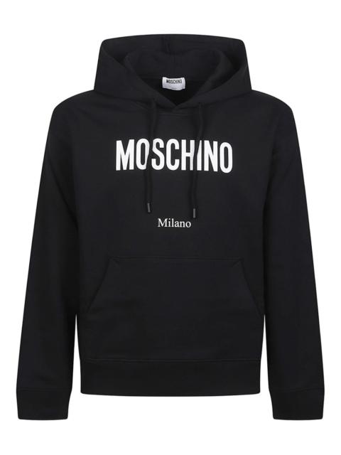 Moschino logo-print hooded sweatshirt