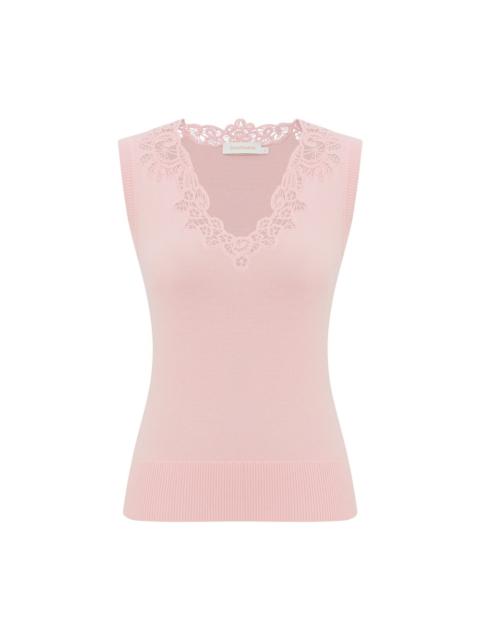 Zimmermann CLASH MERINO LACE TANK