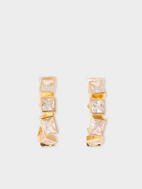 Paul Smith Cubic Zirconia & Gold Earrings by Completedworks