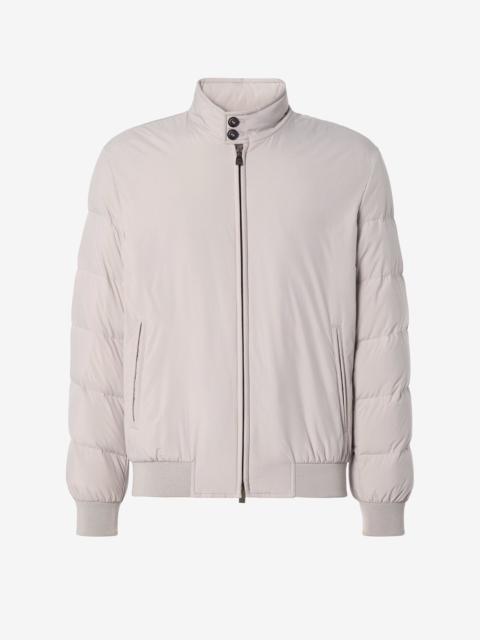 CORNELIANI Beige real down padded bomber jacket