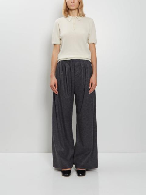 META CAMPANIA COLLECTIVE Trace Pleated Felted Wool Trousers
