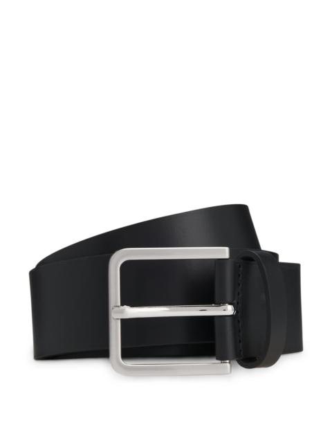 BOSS LOGO-TIP BELT IN LEATHER
