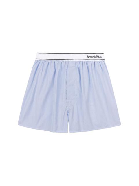 Sporty & Rich logo-waistband shorts