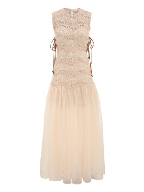 Zimmermann ILLUMINATE MACRAME MAXI DRESS