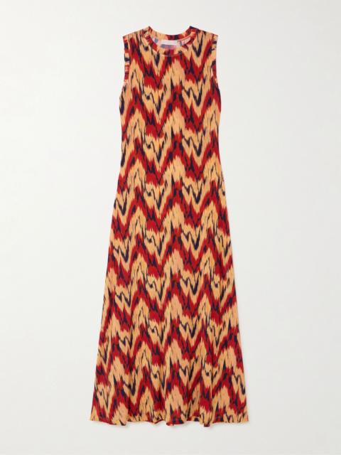 ULLA JOHNSON Orla printed stretch-jersey midi dress Multi