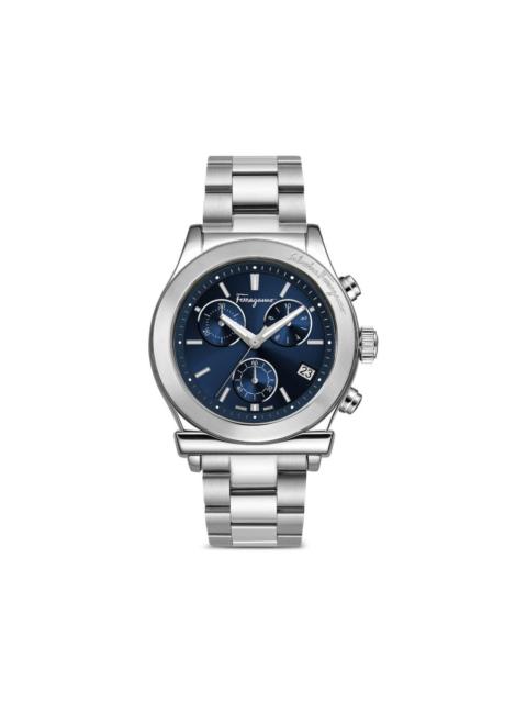 FERRAGAMO Chronograph stainless steel 42mm