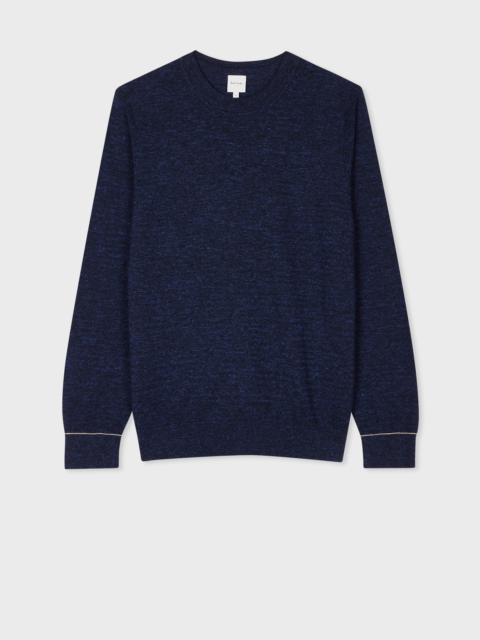 Paul Smith Navy Cotton-Linen Textured Sweater