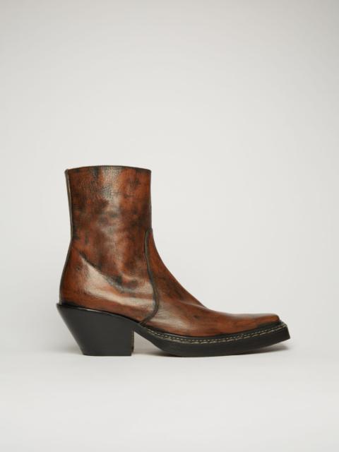 Acne Studios Western leather boots brown