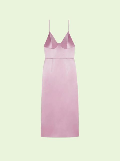 GUCCI Silk duchesse midi-length dress