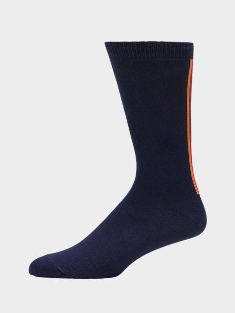 Paul Smith Men's Artist Stripe Crew Socks