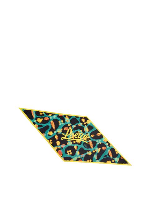 Loewe Shell lozenge scarf in cotton and silk