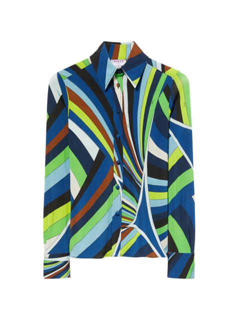 PUCCI wave-print long-sleeve shirt