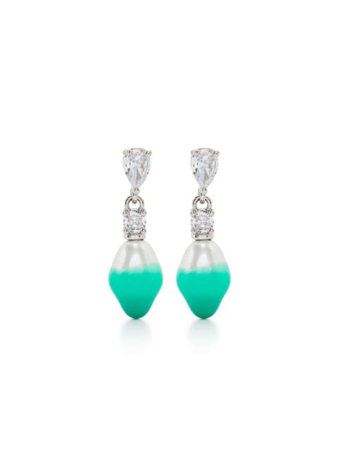 crystal-embellished dangle earrings