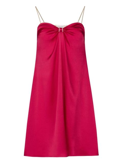 NINA RICCI satin-finish sleeveless minidress